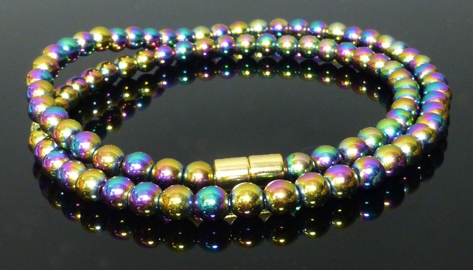 Rainbow Magnetic Hematite Necklace