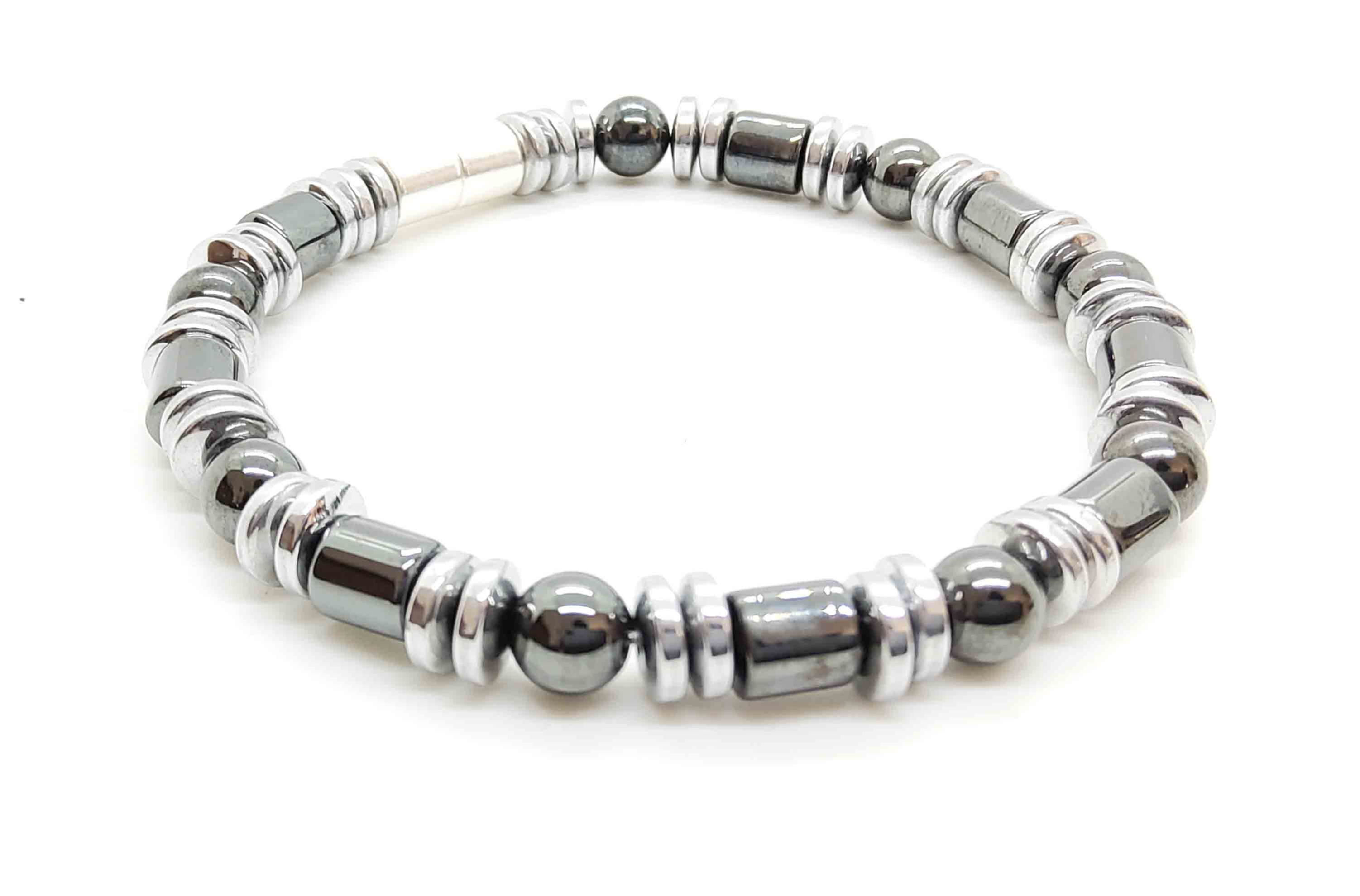 Men's or Women's Magnetic 6mm Drum Bracelet, Anklet Magnetic Discs
