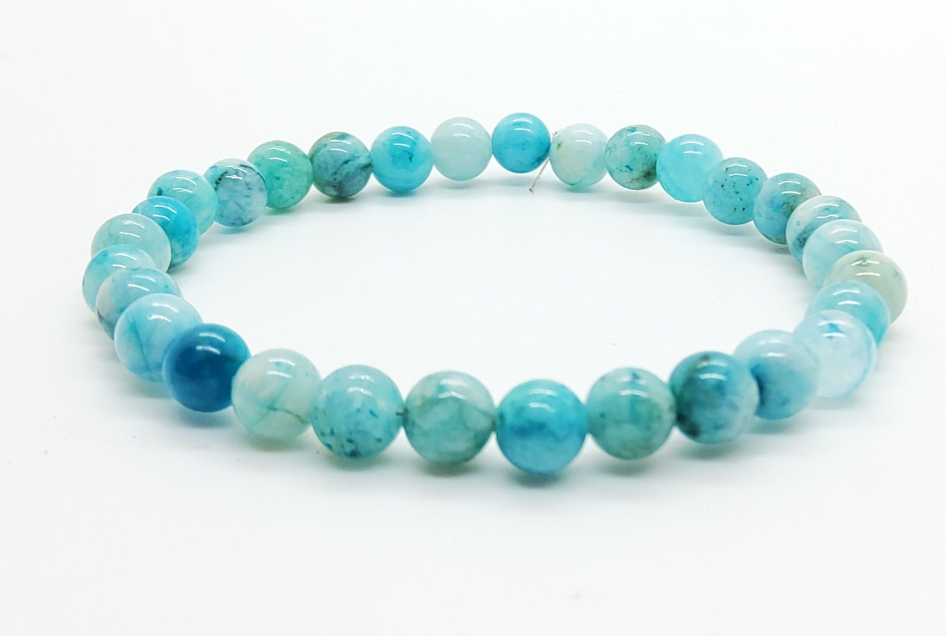Blue HemimorphiteGemstone Bracelet, 6mm, 8mm