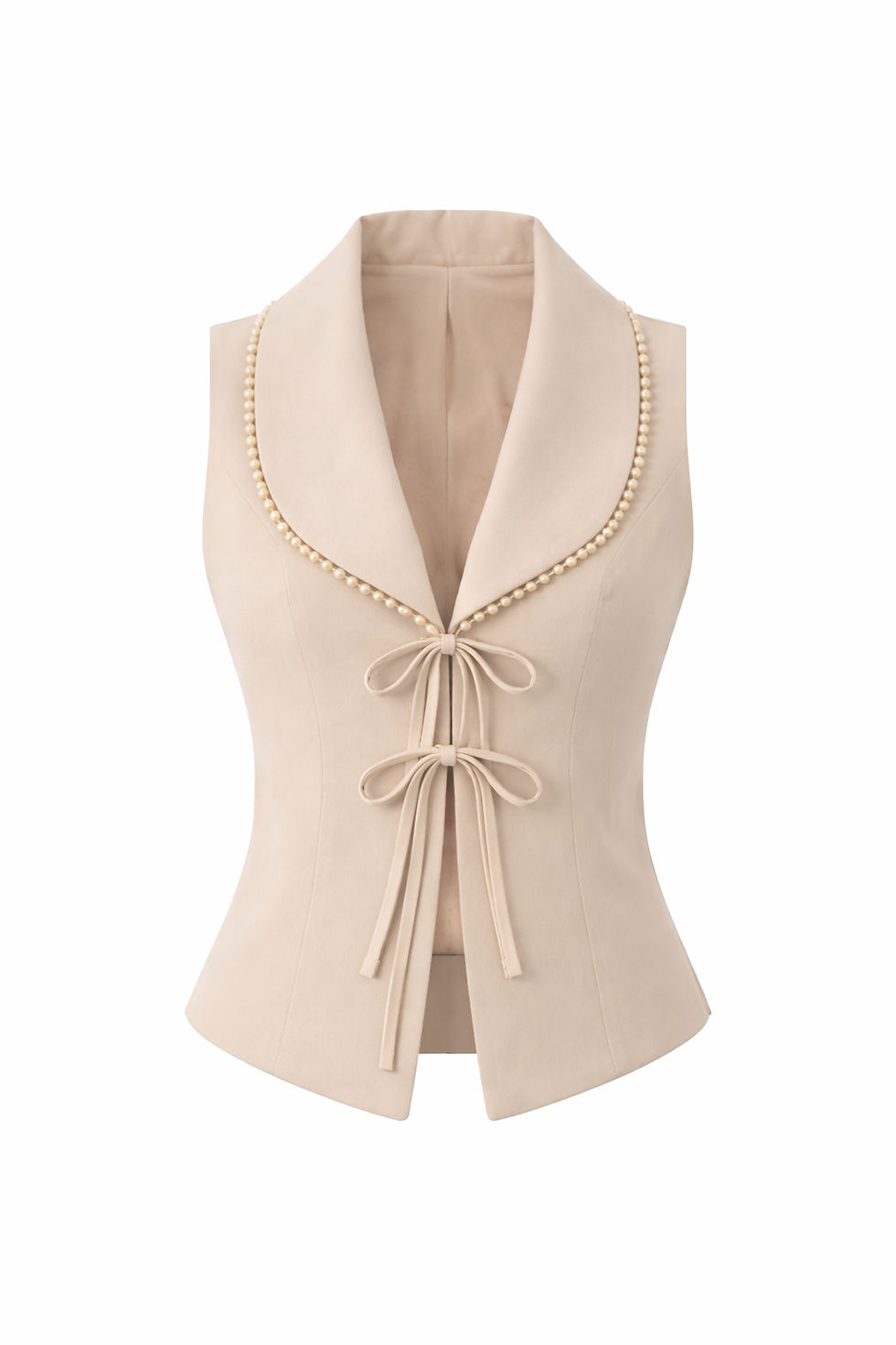 Küçük resim: İdl Soft Beige bağlamalı Yelek 