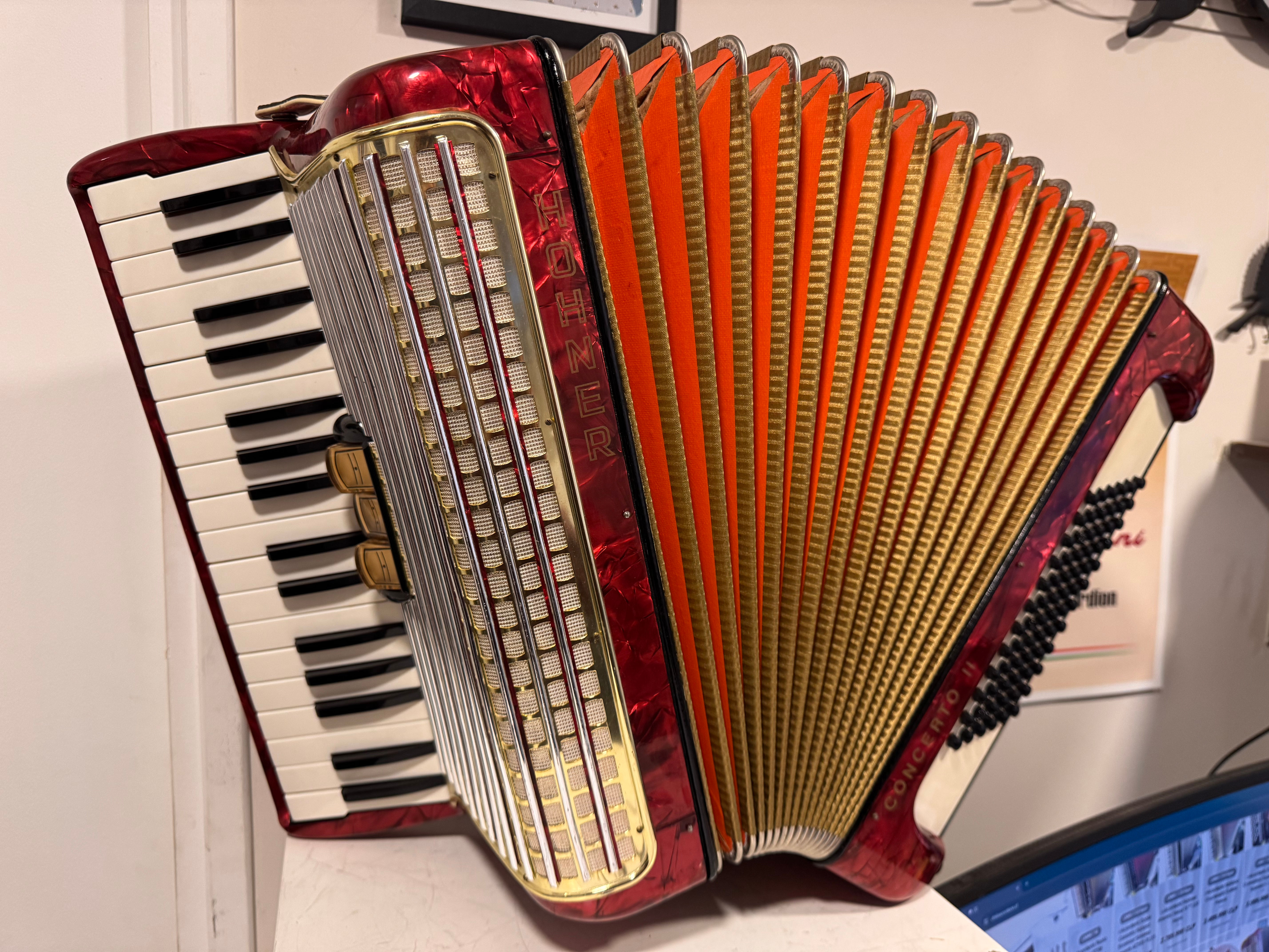 🇩🇪Acordeón Hohner Concerto II, 72 bajos.