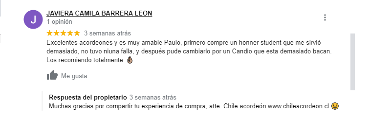 opiniones clientes ChileAcordeon