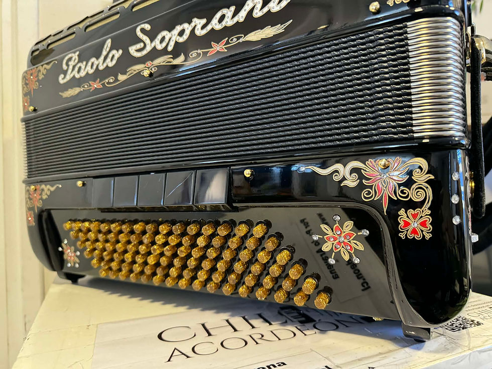 Miniatura: 🇮🇹 Acordeón Paolo Soprani 37/96 Professionale con Swarovski – Exclusivo