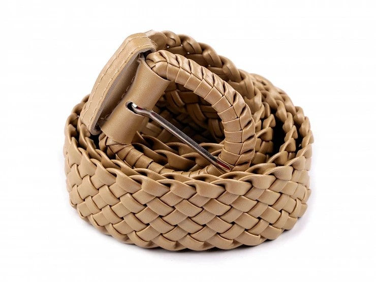 CEINTURE TRESSEE VEGAN KAKI
