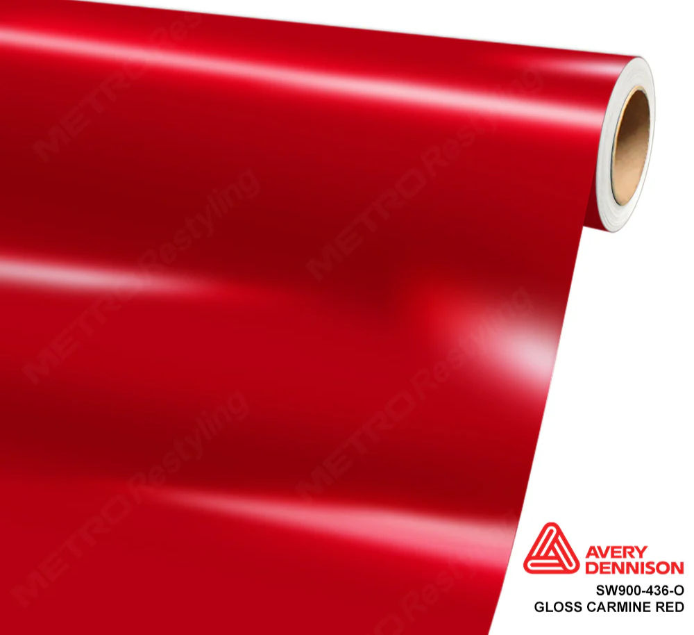 Avery Dennison SW900 Gloss Carmine Red Vinyl Wrap | SW900-436-O