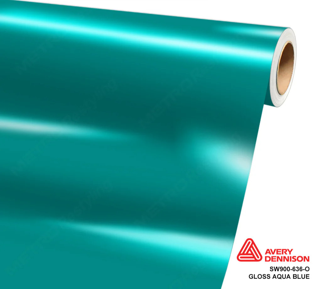Avery Dennison SW900 Gloss Aqua Blue Vinyl Wrap | SW900-636-O