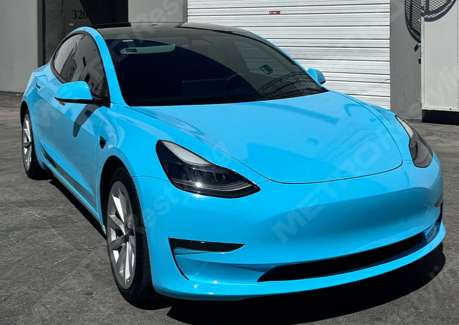 3M 2080 Gloss Sky Blue Vinyl Wrap | G77