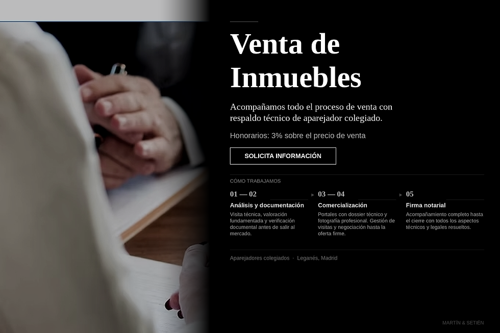 Conoce el proceso de venta de Martín & Setién