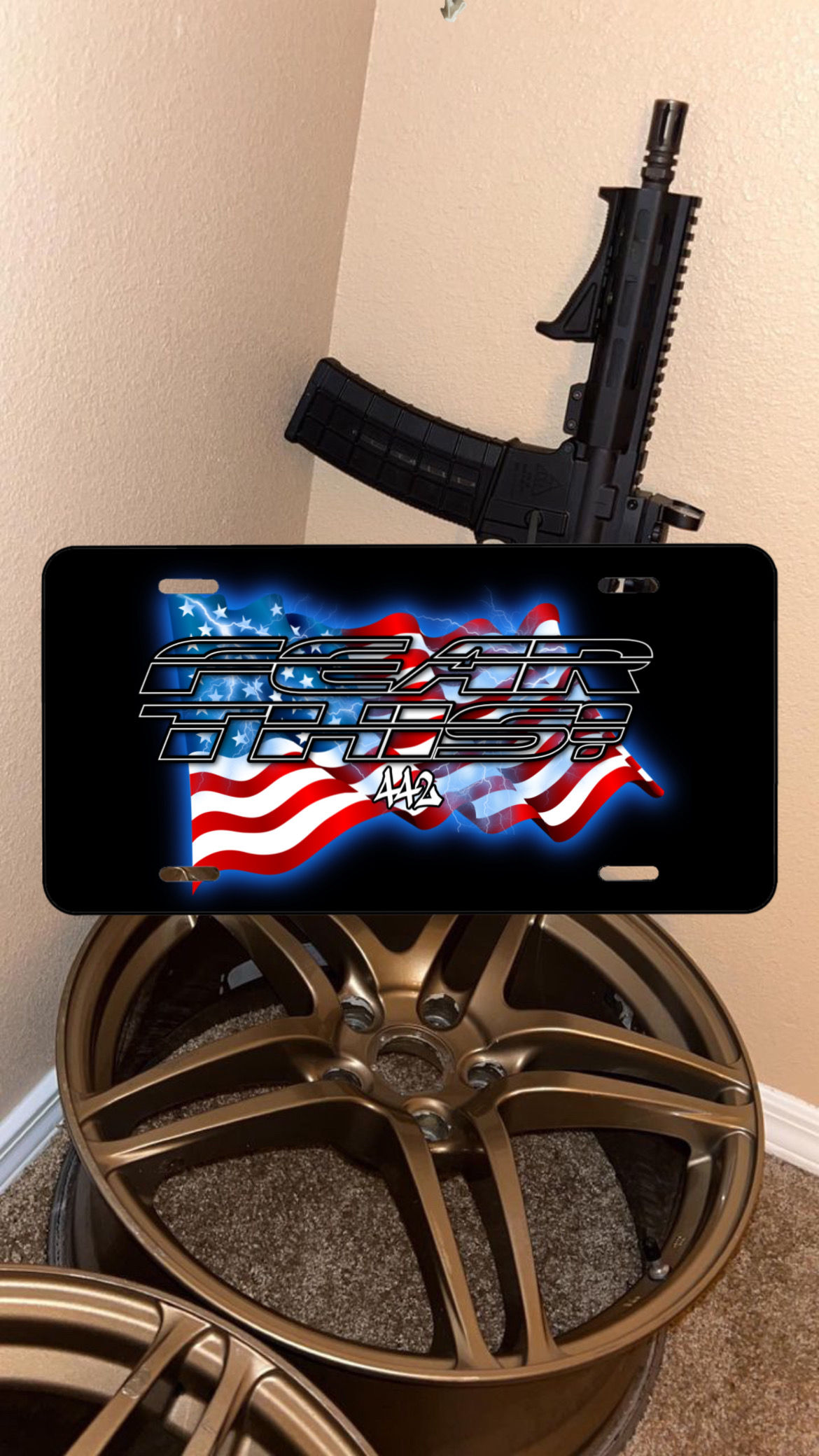 “Fear this” vanity plate 