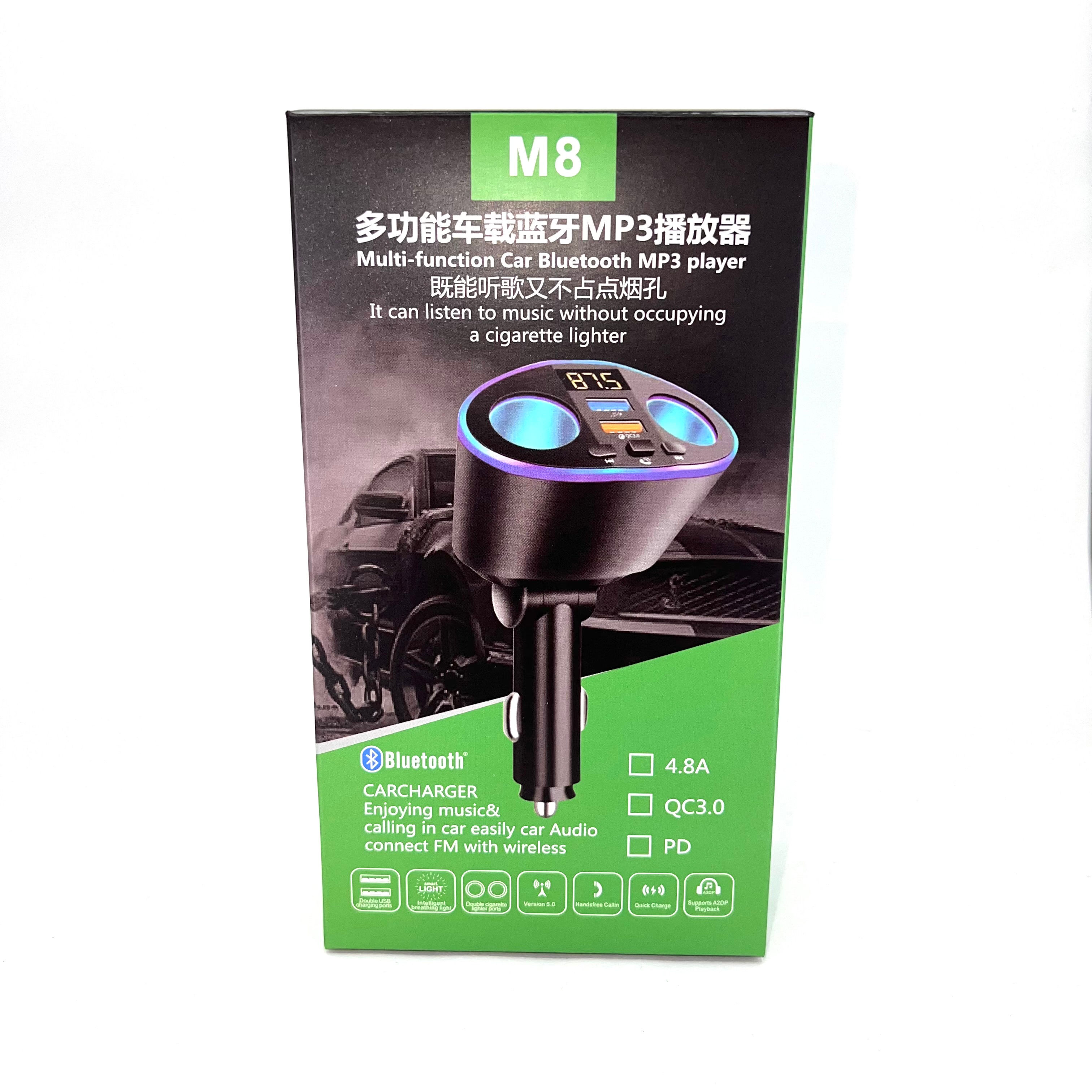 Dual Adapter FM Transmitter Car Bluetooth