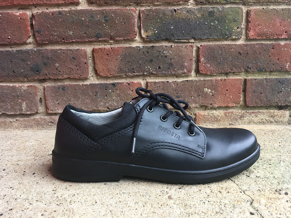 Ricosta Harry Black Leather Shoe