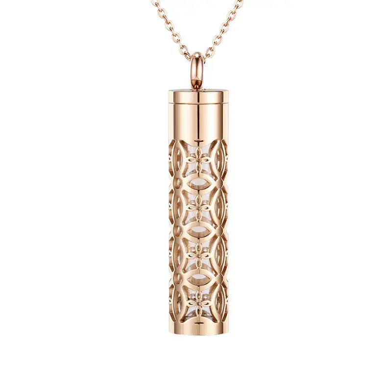 Thumbnail: 316L Stainless Steel Locket Diffuser Aromatherapy 19.5" Necklace