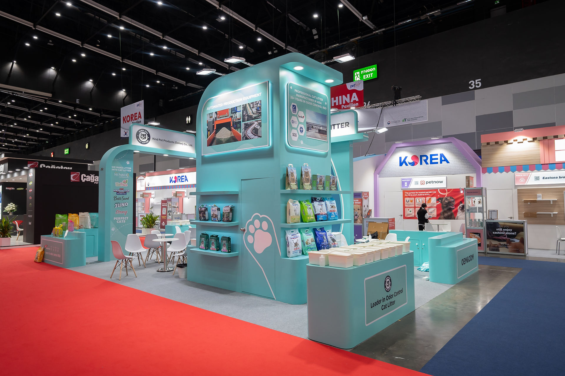Pet Fair SEA Custom 3D exhibition booth design and fabrication by Cityneon Network, Bangkok exhibition stand builder Thailand