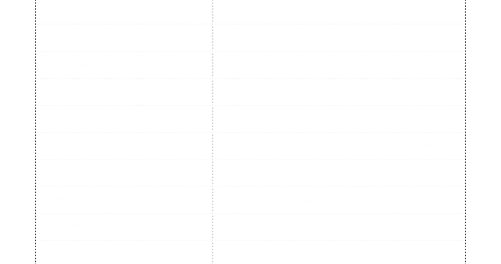 Specifications - Blaktron Zenith Smartwatch
