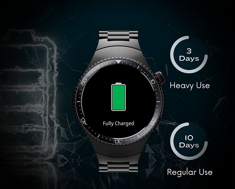 Long Battery Life - Blaktron Zenith Smartwatch