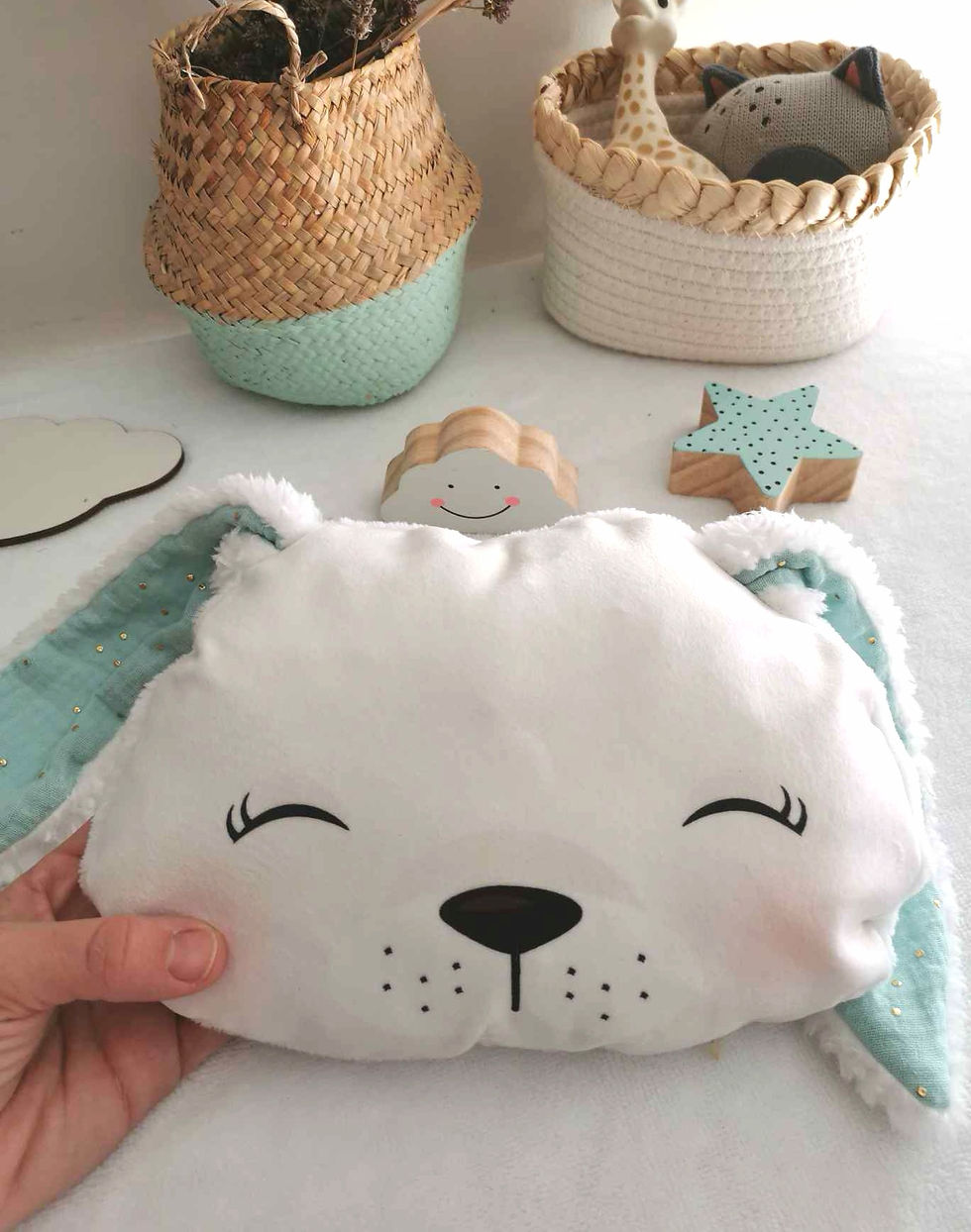 Miniature : Coussin Veilleuse Lapin