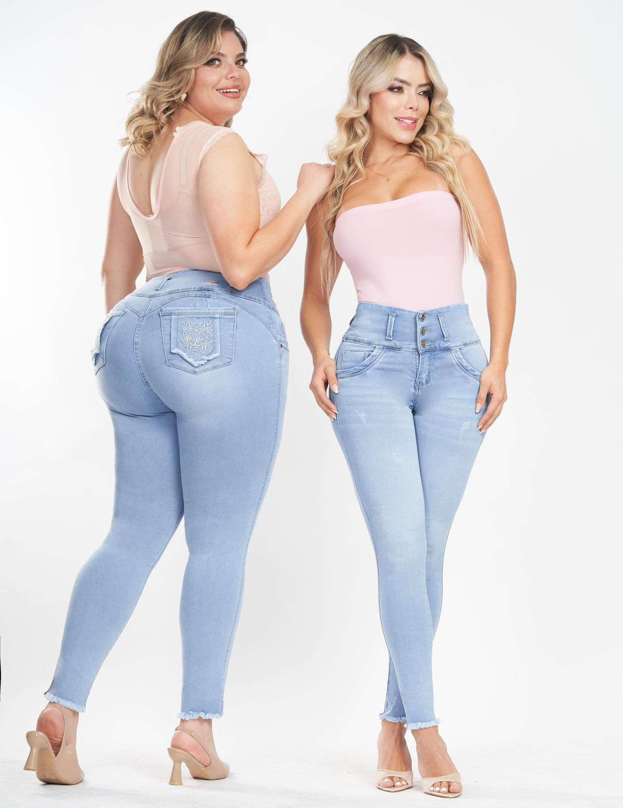 Jean push up azul hielo