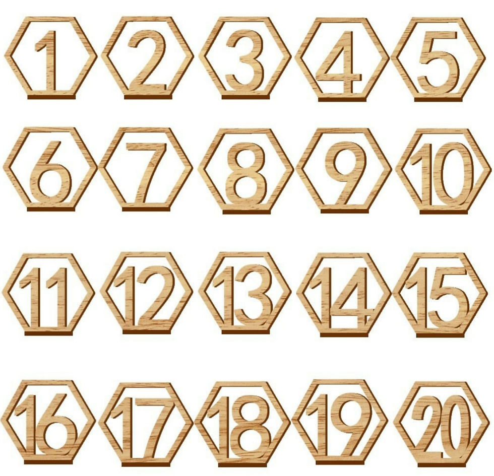 Thumbnail: Wooden Table Numbers 
