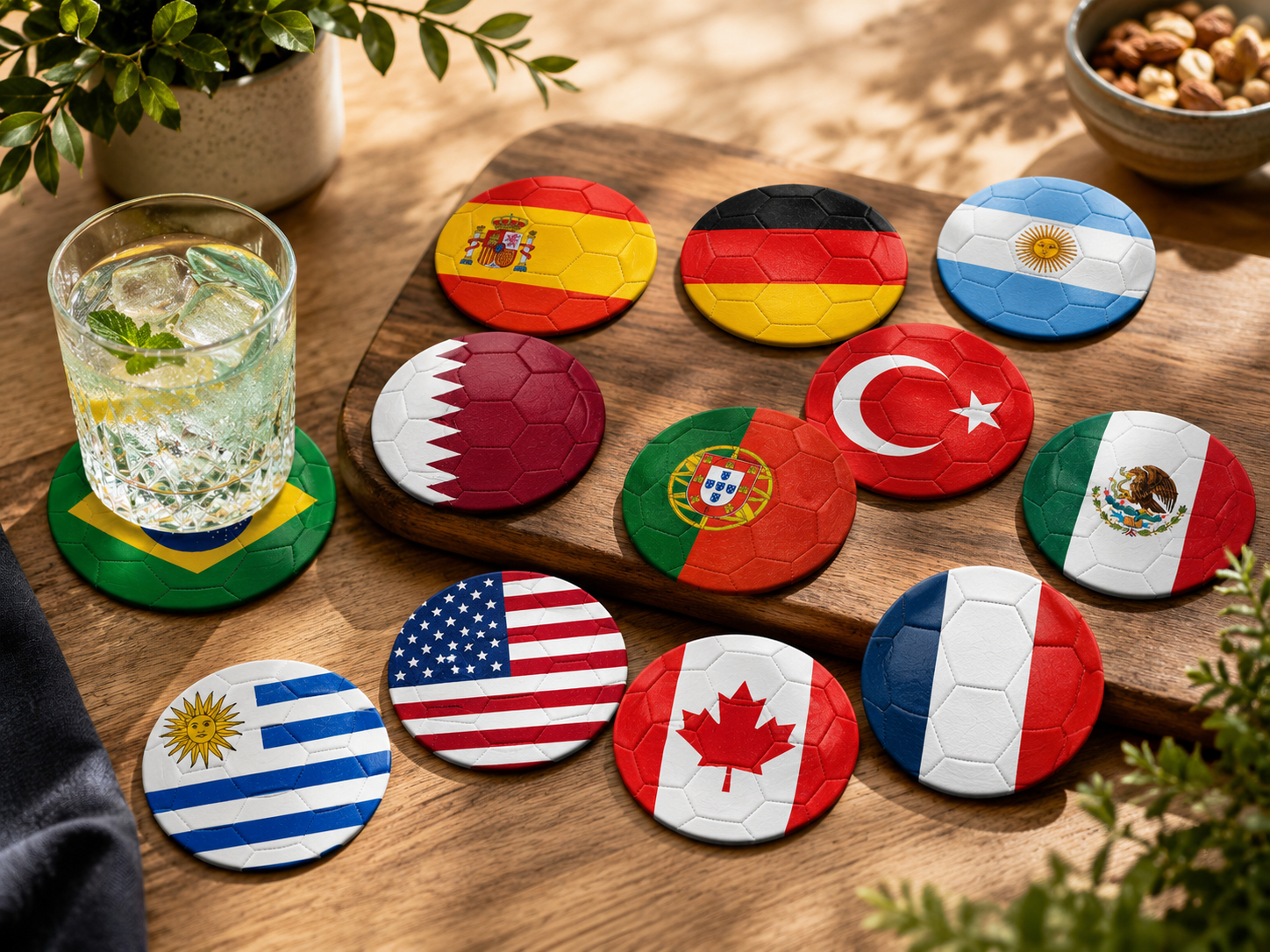 FIFA World Cup Soccer Team Coaster Set – Personalised Collection ~ *SET OF 6*