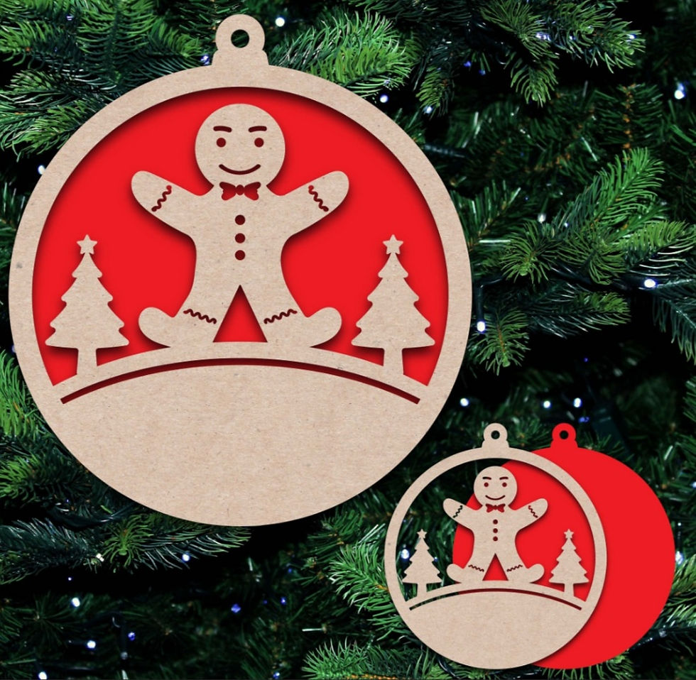 Thumbnail: Personalised Christmas Baubles - Double Layer DIY Set - 6pcs