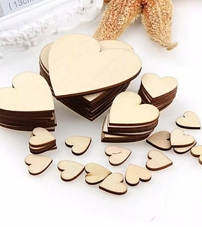Wooden Shapes - Hearts