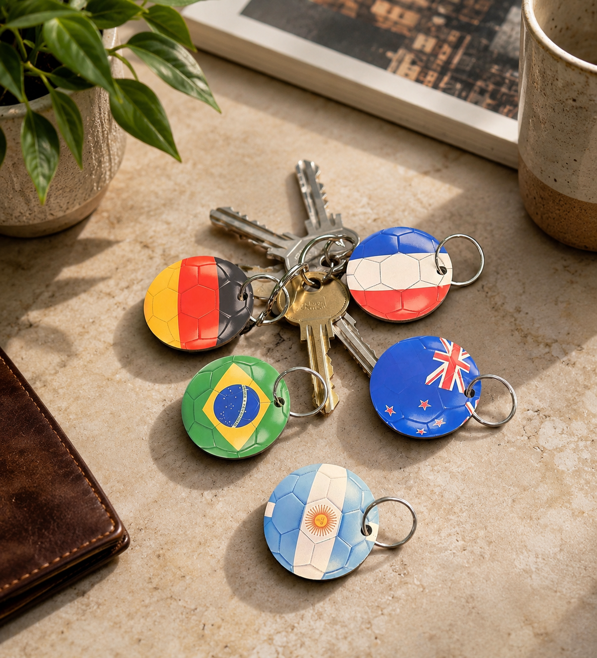 FIFA World Cup Soccer Ball Team Keychains