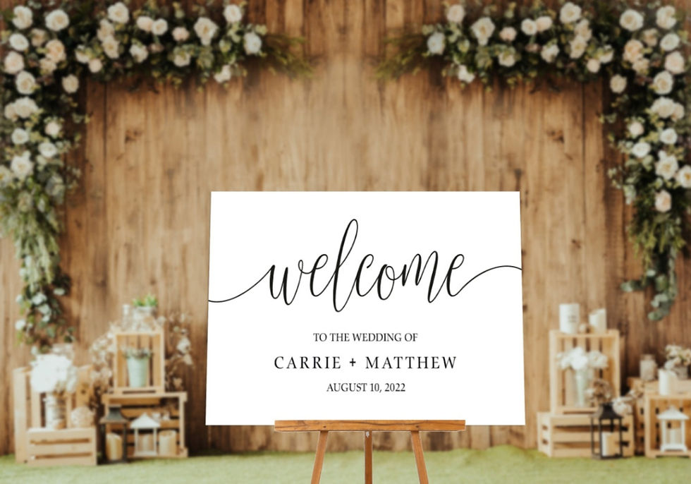 Thumbnail: Acrylic Wedding Welcome Sign