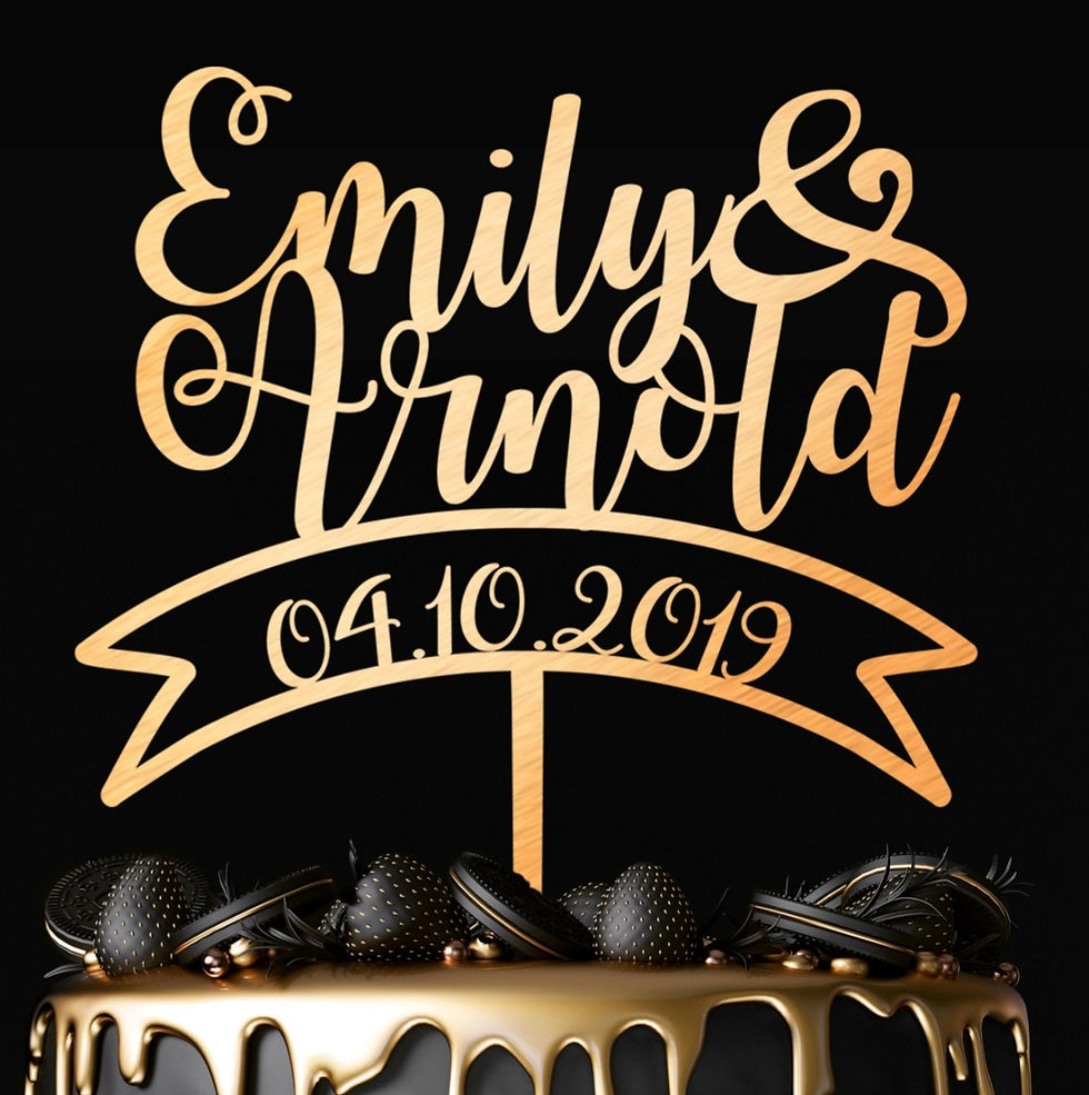Thumbnail: Wedding Cake Topper - Personalised 