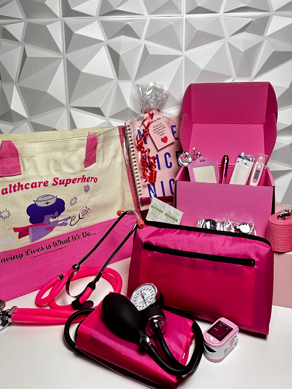 Thumbnail: Premium Nursing Essential Package- All Things Pink with Custom Tote Bag