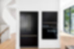 Modern custom kitchen designs with matte black appliances