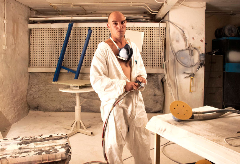 Spray painting company workplace commercial photography Ayrshire