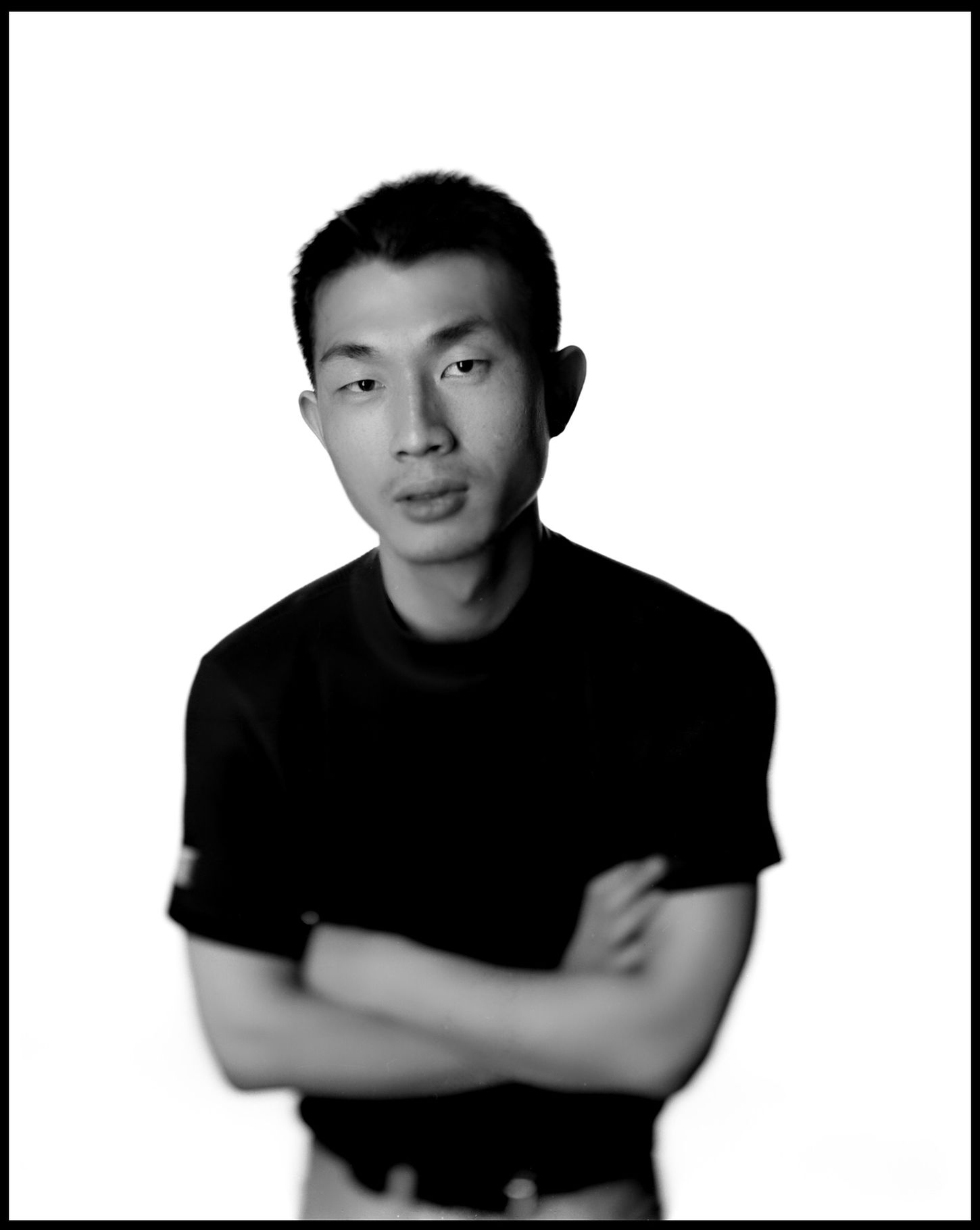 black and white 5x4 inch analogue portrait