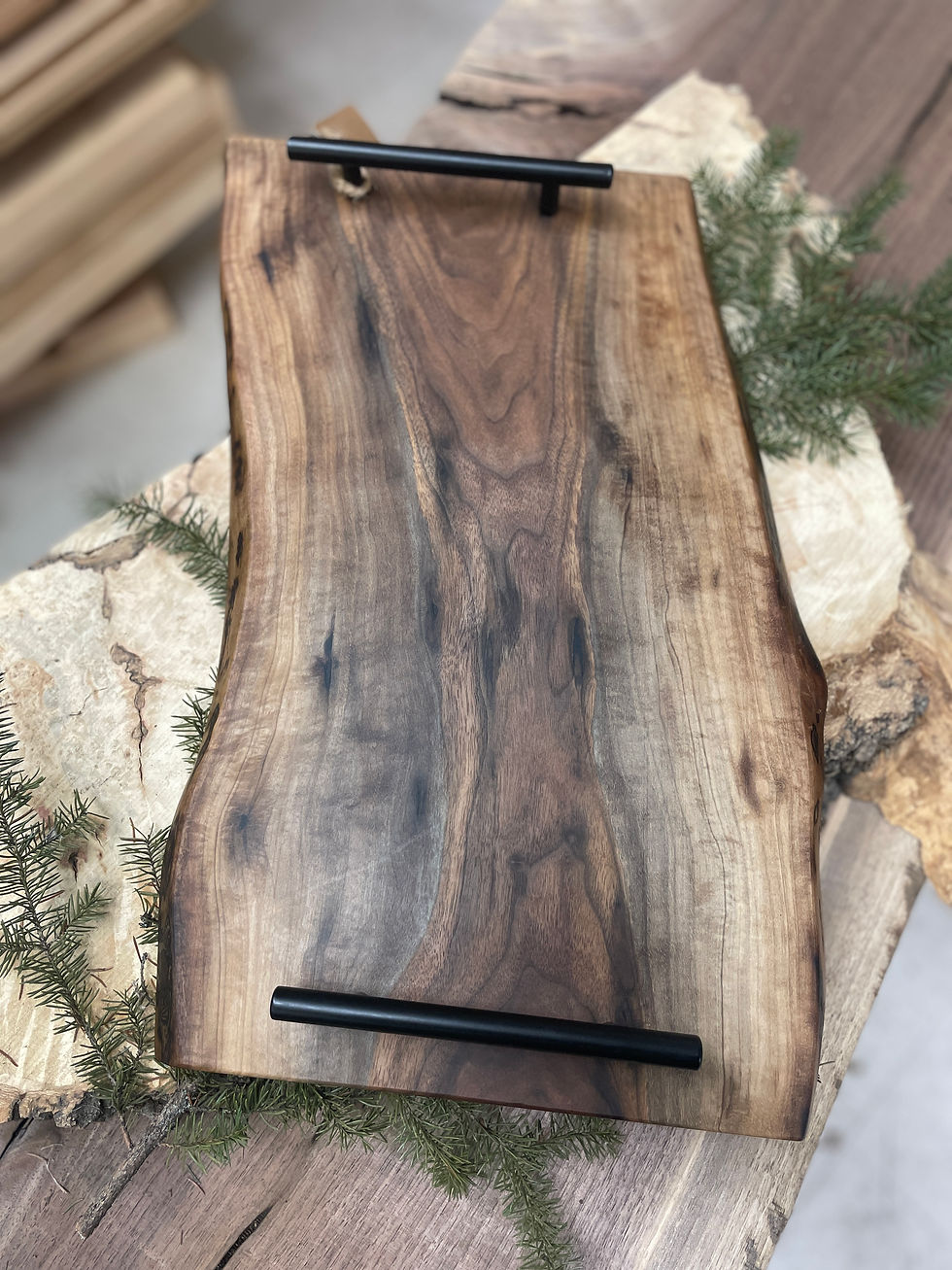 Thumbnail: Live Edge Walnut Serving Board