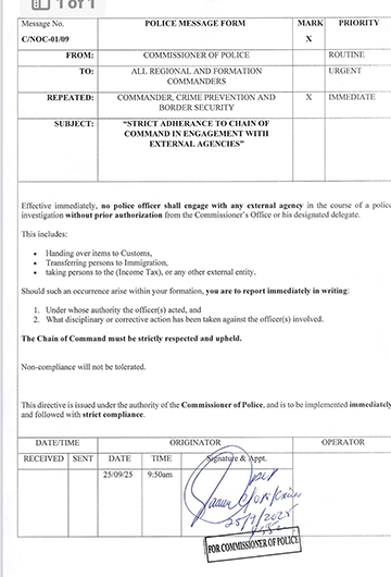 Police Crackdown on Unauthorized Engagement with External Agencies