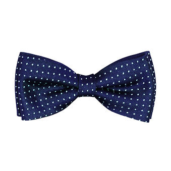 Navy Polka Dot Bowtie