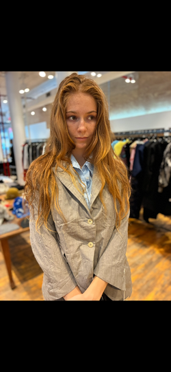 Eleanor Scott Lynn costume fitting at "IF SOHO" wearing Paul Harnden.