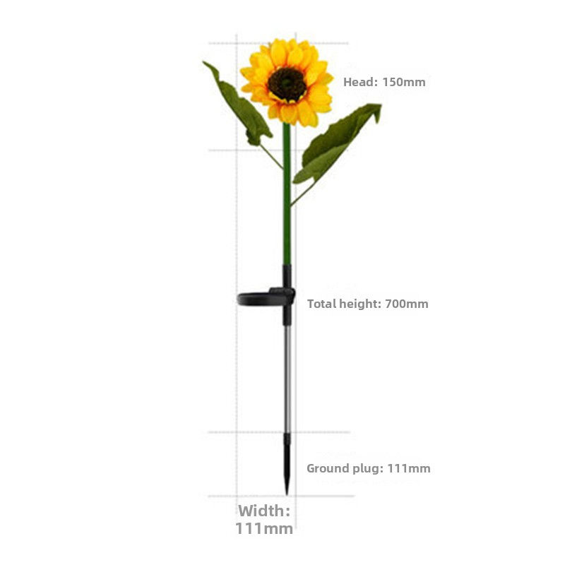 Thumbnail: ThriveFuler Solar-Powered Sunflower Garden Stake Light