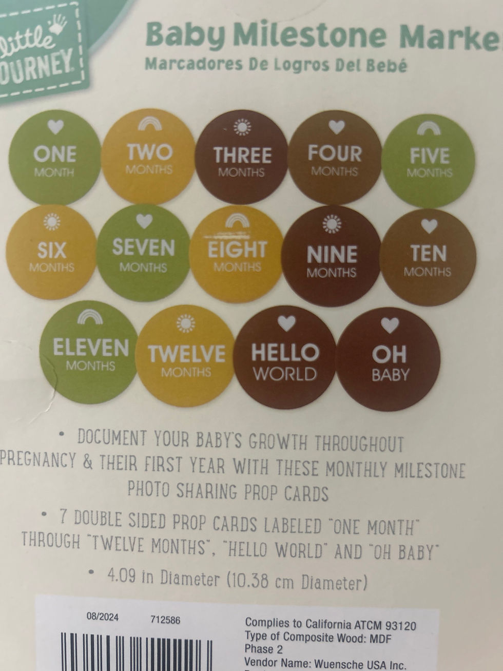 Thumbnail: Little Journey Baby Milestone Markers