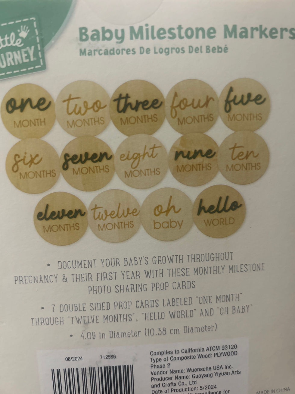 Thumbnail: Little Journey Baby Milestone Markers