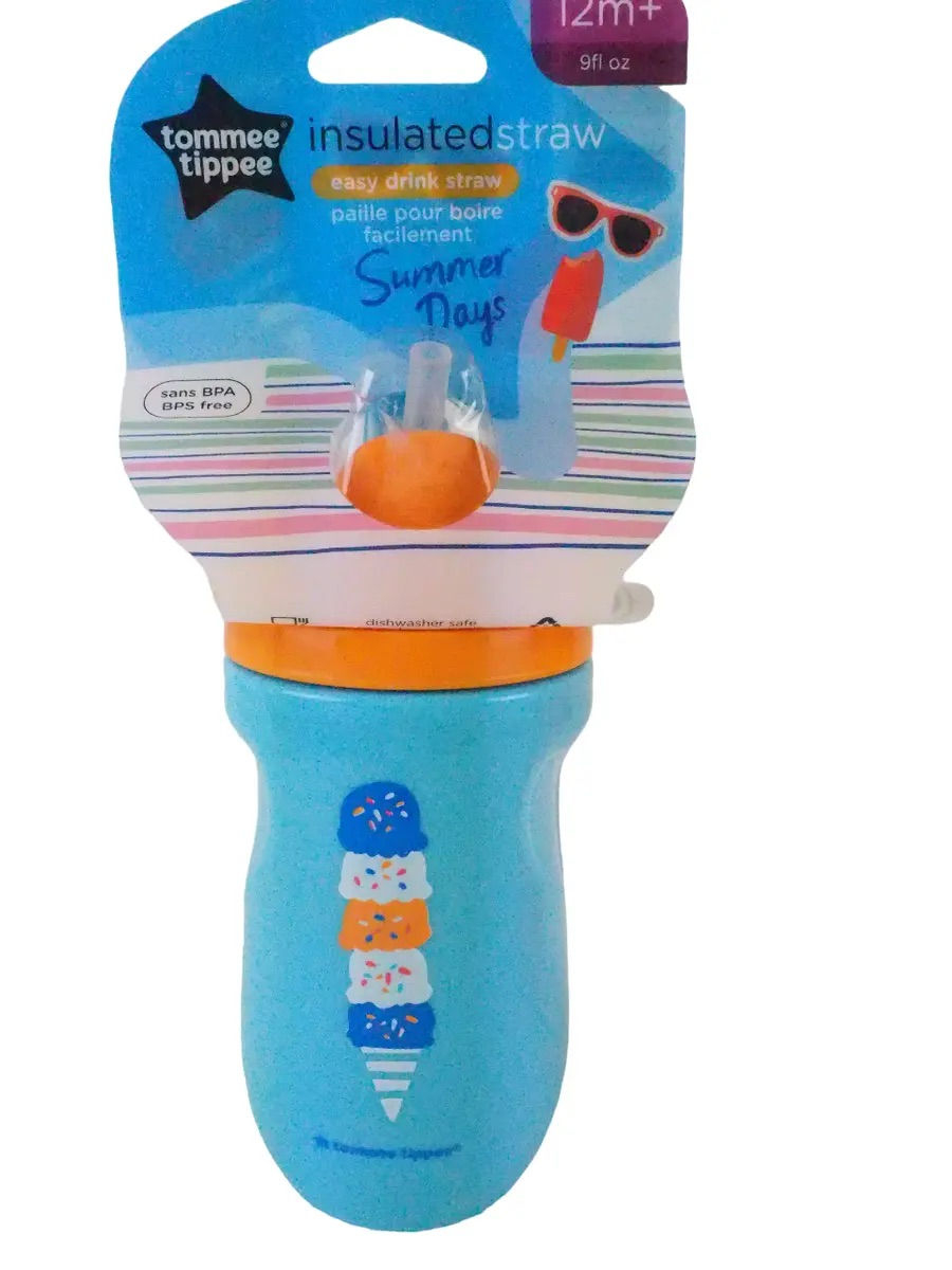 Tommee Tippee Insulated straw - summer days 9fl oz 12m+ 