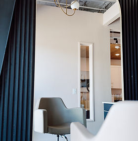 Custom full-length arched mirror for commercial salon, handcrafted by Matulis Works Oklahoma City 