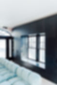 Custom ebonized oak residential cabinetry, handcrafted in Oklahoma City, OK