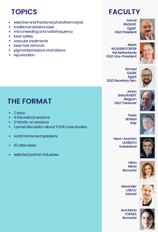 ESLD HANDS ON LASER & EBD TEACHING COURSEBucharest, 13-14 February 2026