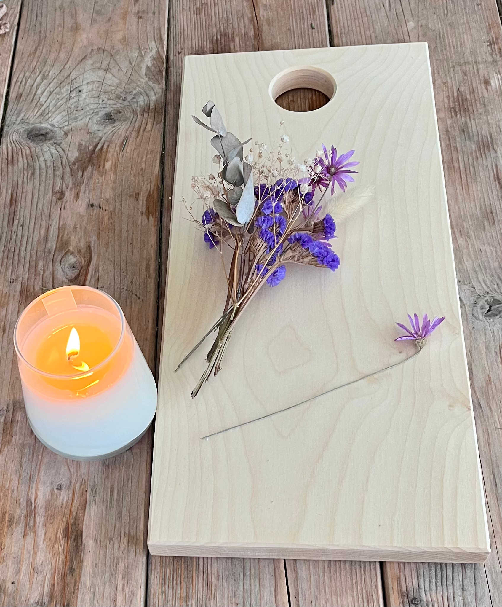 Březové prkénko k zavěšení 