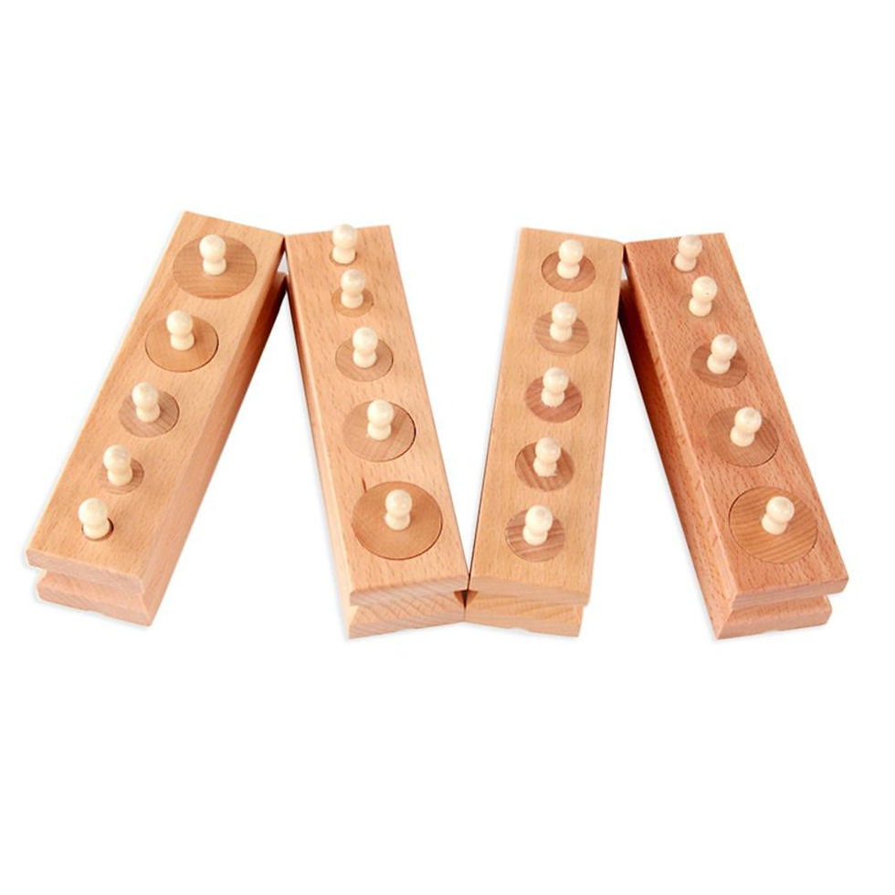 Miniatura: Cilindros de Encaje Madera (4un)