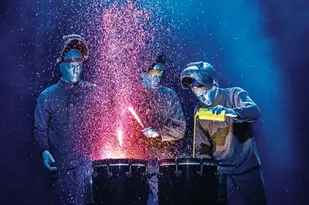 Blue Man Group at The Luxor Hotel and Casino in Las Vegas Nevada 