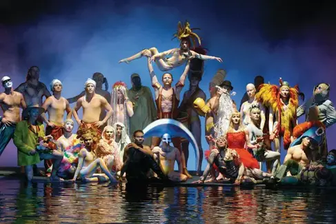 Performers in O Show Cirque in Las Vegas Nevada at The Bellagio Hotel and Casino,