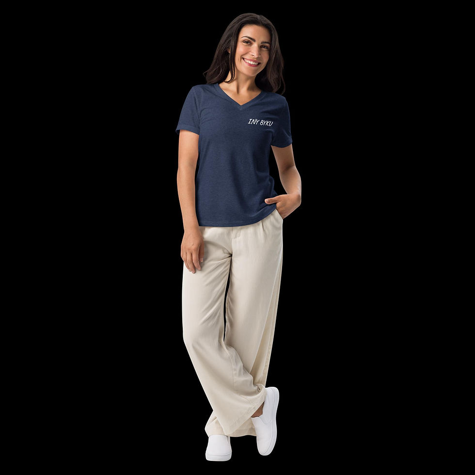Thumbnail: Isaiah 41:9 "Chosen and Not Thrown Away" Woman's relaxed V-neck t-shirt
