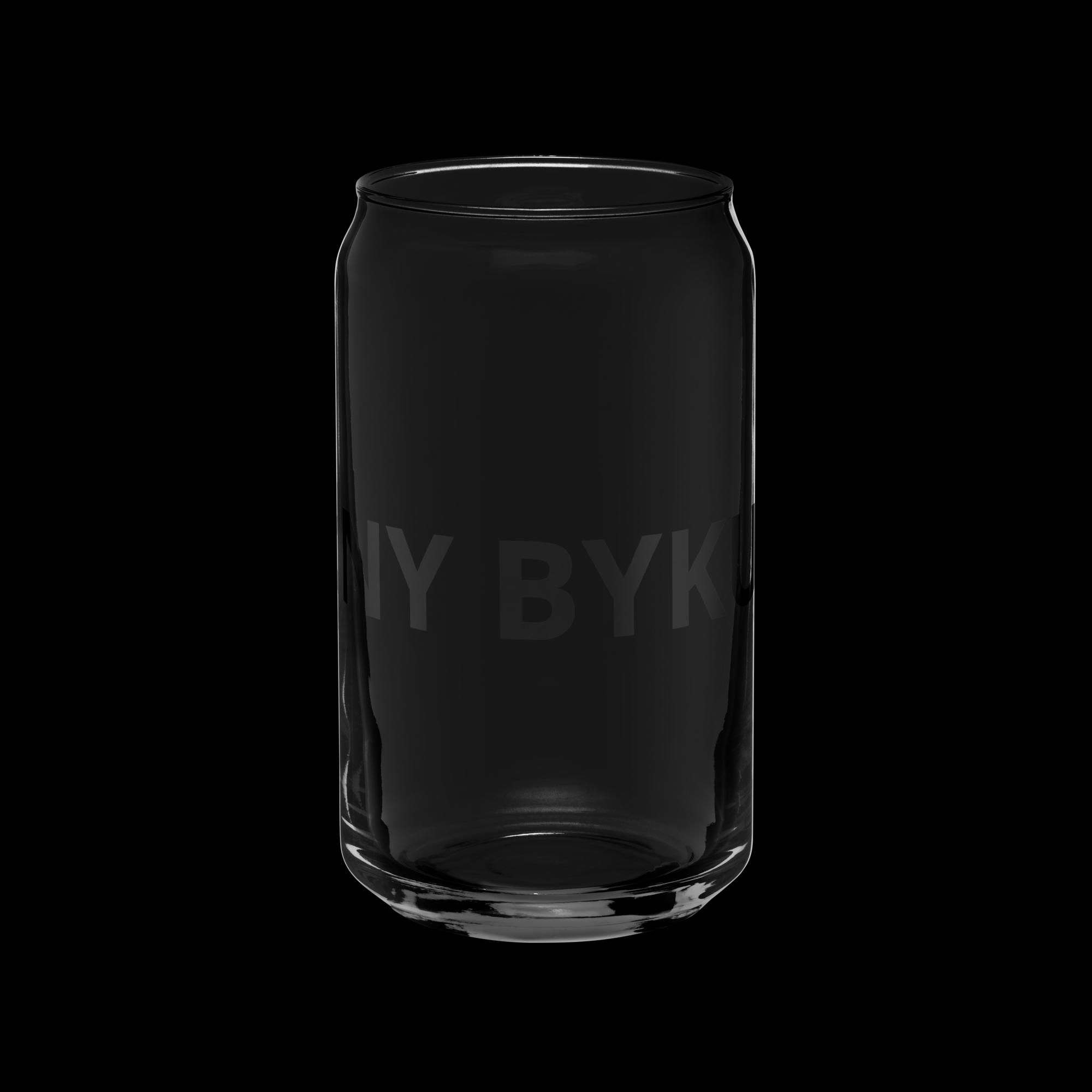 "INY BYKU" Can-shaped glass/ Black