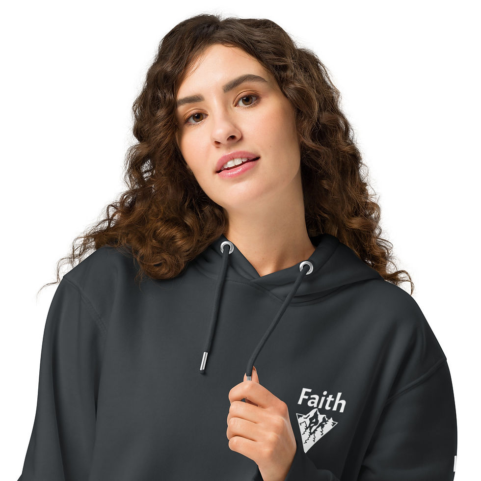 Thumbnail: Faith Moves Mountains Unisex Christian wear essential organic hoodie